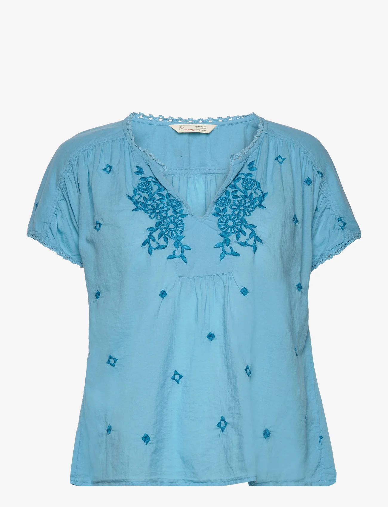 ODD MOLLY - Azalea Blouse - blouses korte mouwen - blissful blue - 0