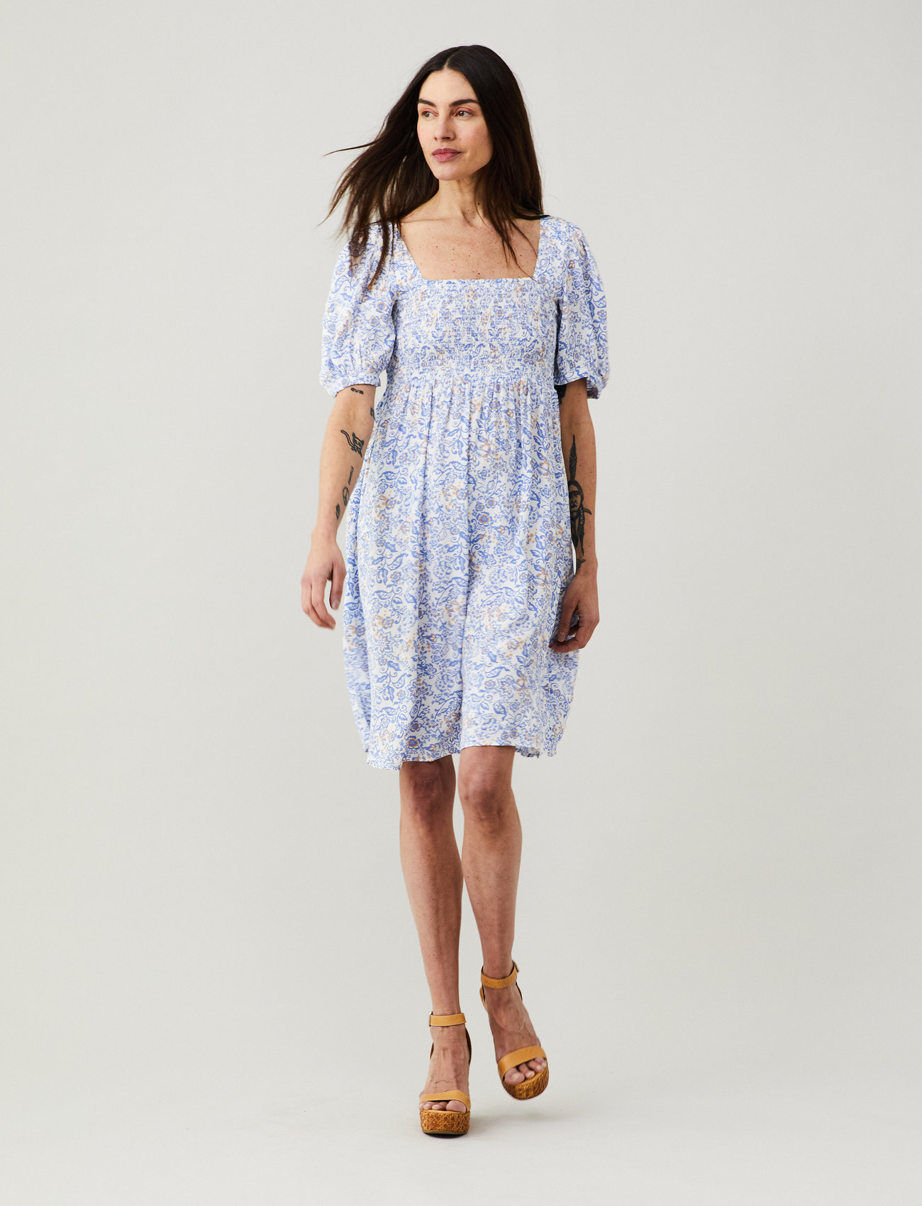 ODD MOLLY - Judith Short Dress - robes d'été - cornflower blue - 0