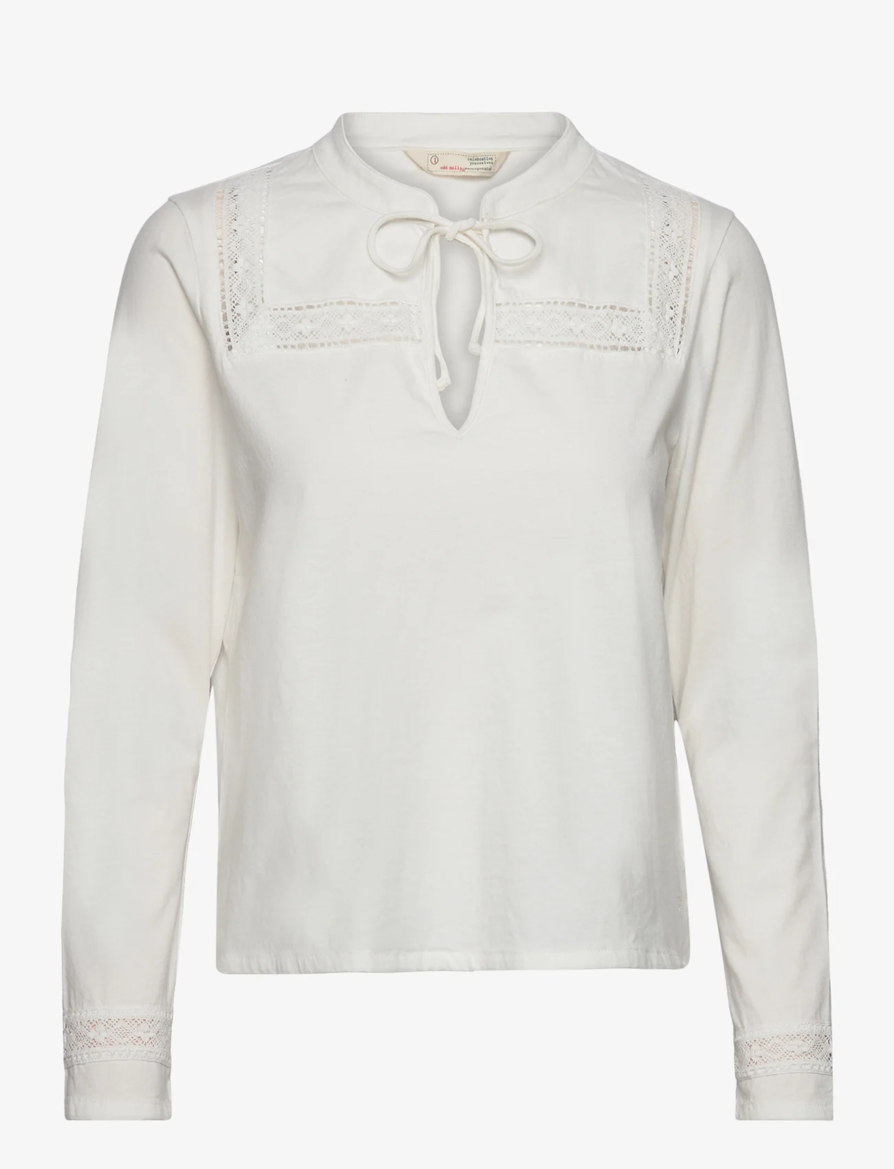 ODD MOLLY - Ariella Top - blouses met lange mouwen - light chalk - 0