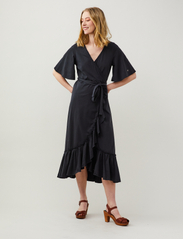 ODD MOLLY - Gracie Dress - omlottklänningar - almost black - 2