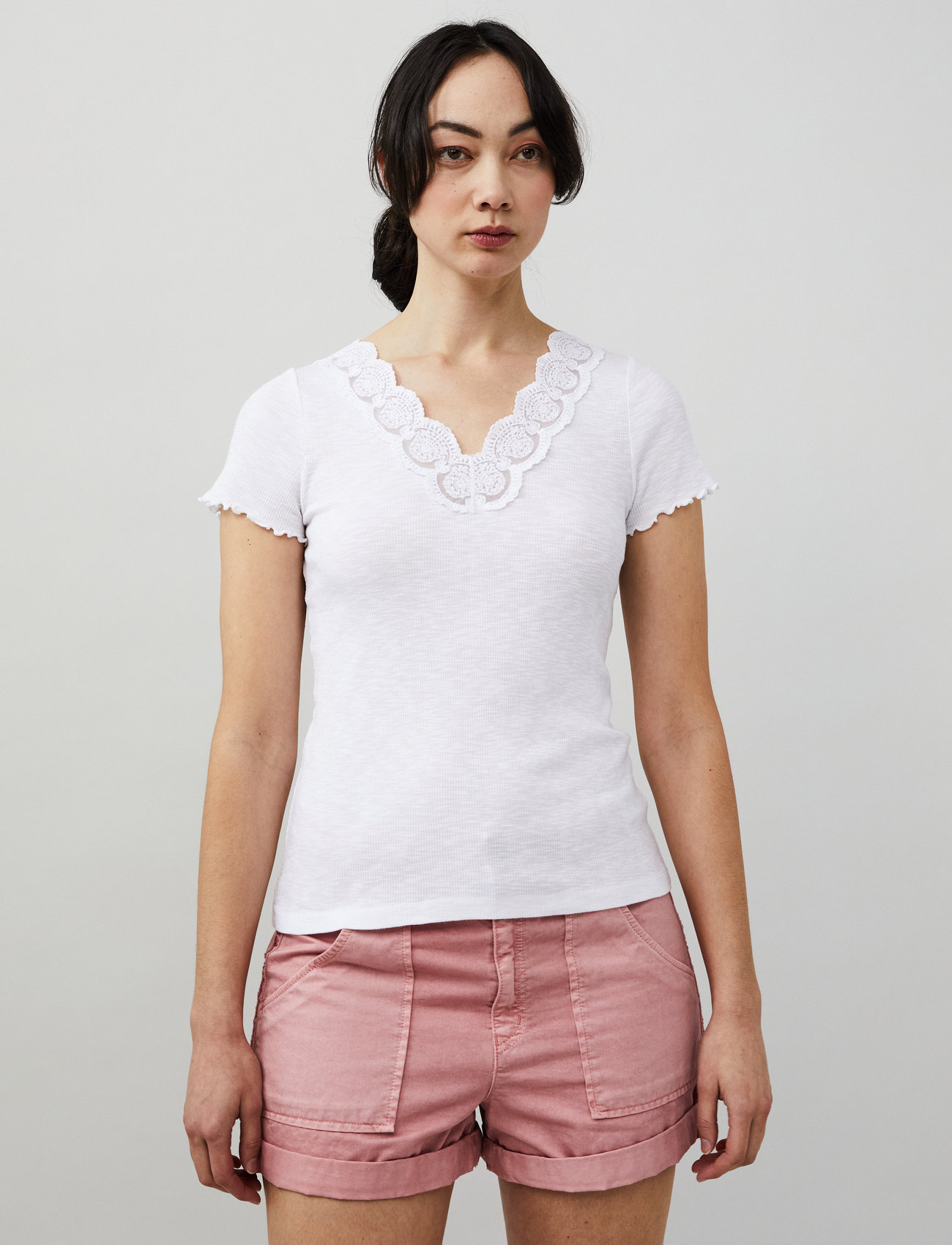 ODD MOLLY - Josie Top - t-shirts - bright white - 0