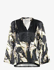 ODD MOLLY - Kendra Blouse - long-sleeved blouses - almost black - 0