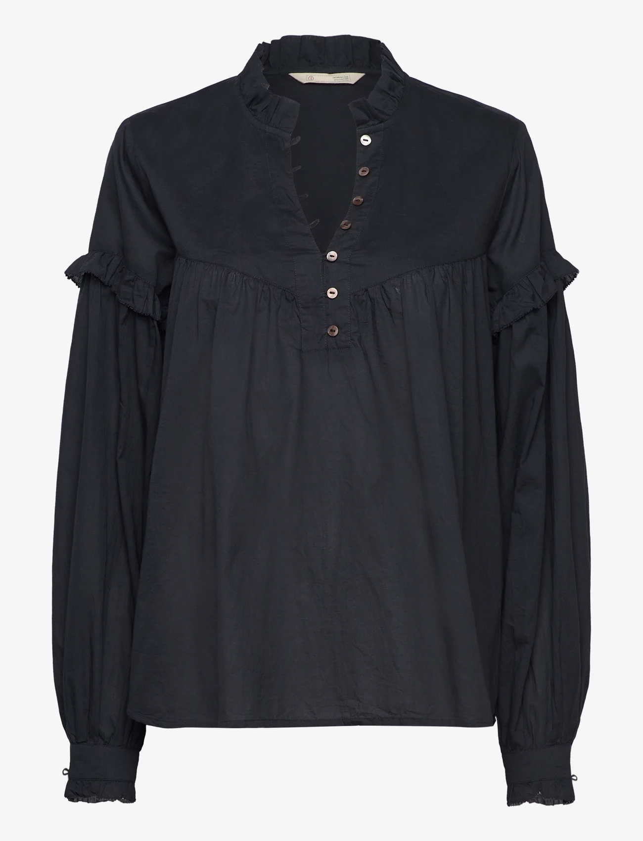 ODD MOLLY - Dana Blouse - long-sleeved blouses - asphalt - 0