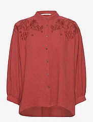 ODD MOLLY - Danielle Shirt - long-sleeved shirts - red clay - 0