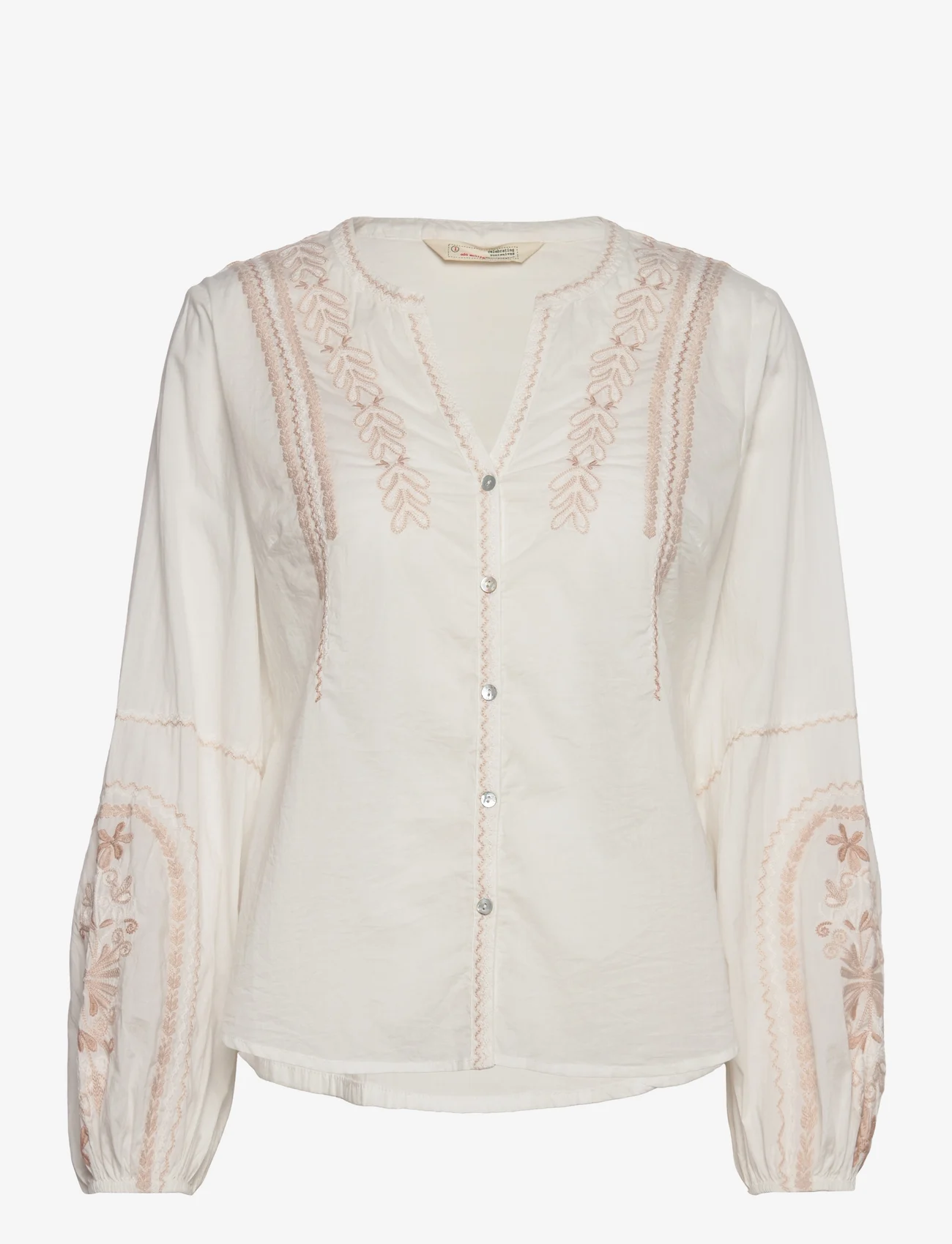 ODD MOLLY - Brandie Blouse - long-sleeved blouses - light chalk - 0