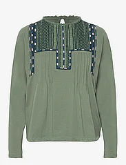 ODD MOLLY - Domna Top - long-sleeved blouses - hunter green - 0