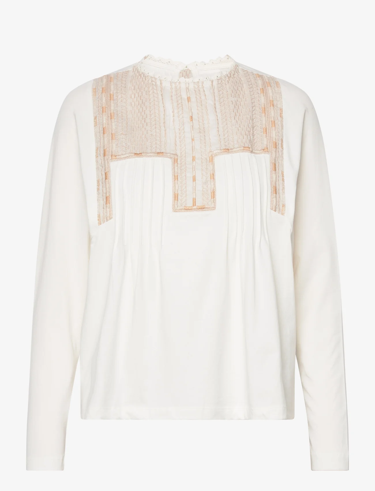 ODD MOLLY - Domna Top - long-sleeved blouses - light chalk - 0