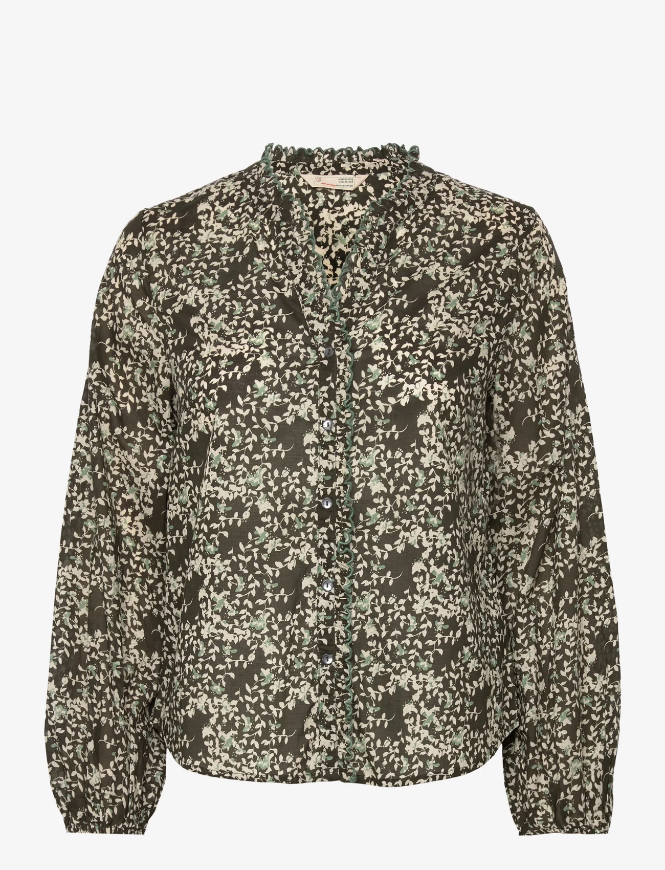 ODD MOLLY - Rae Blouse - long-sleeved blouses - ivy green - 0