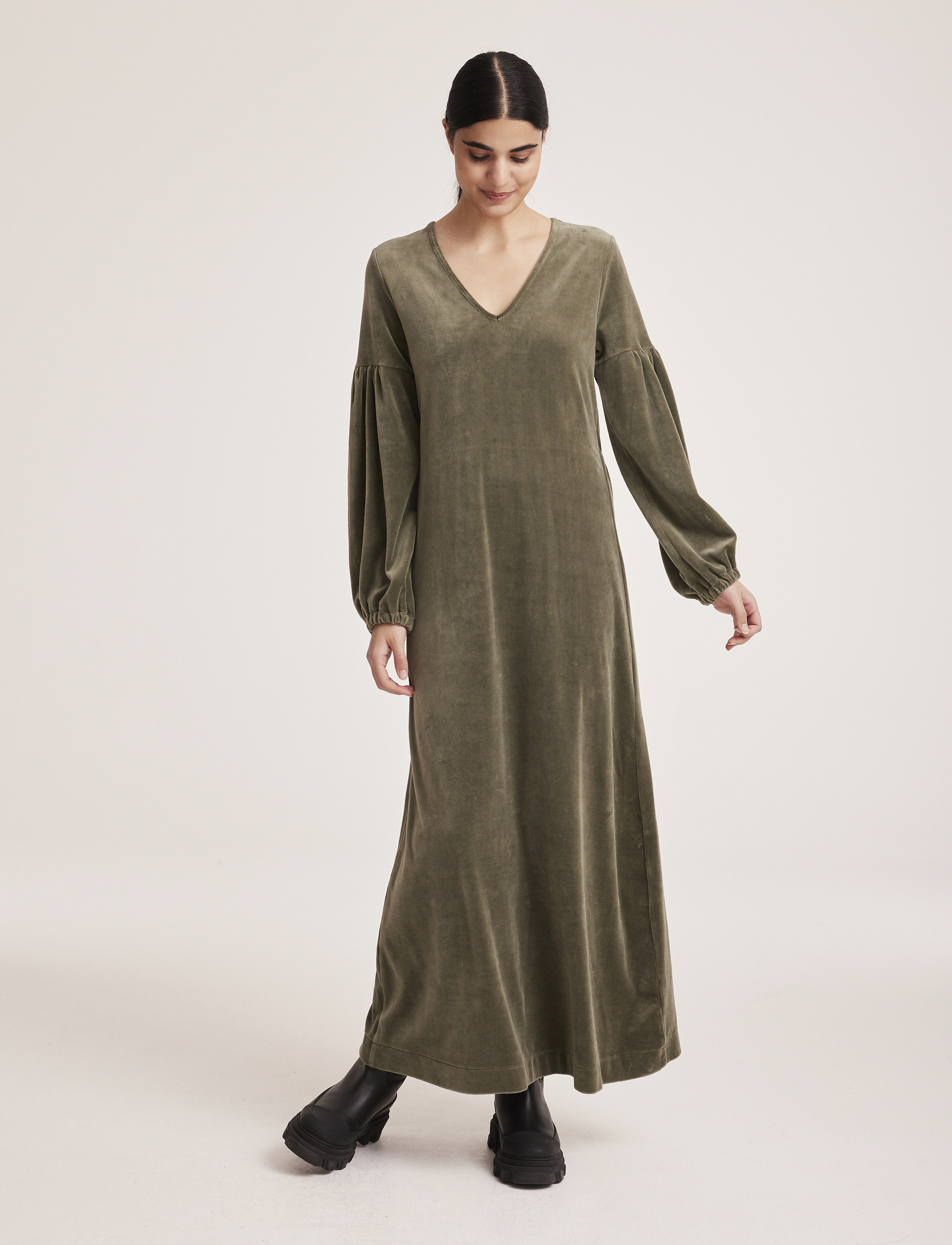 ODD MOLLY - Carola Long Dress - cargo green - 2