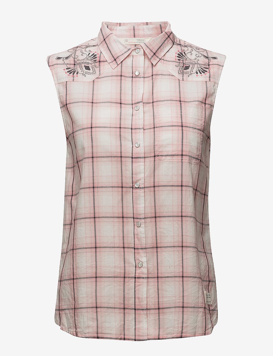 ODD MOLLY - howdy sleeveless shirt - desert rose - 0