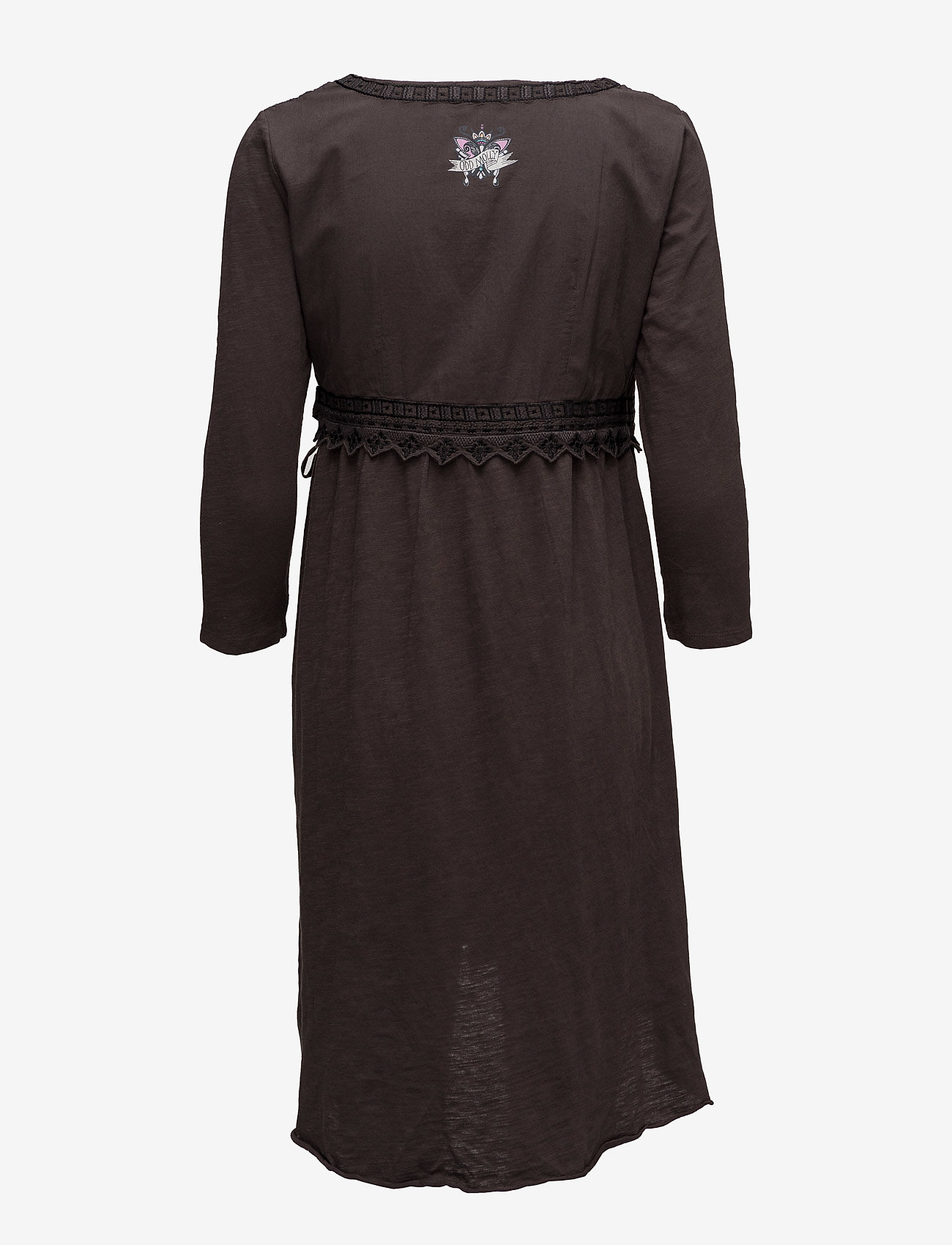 ODD MOLLY - get-a-way l/s dress - wrap dresses - black lava - 1