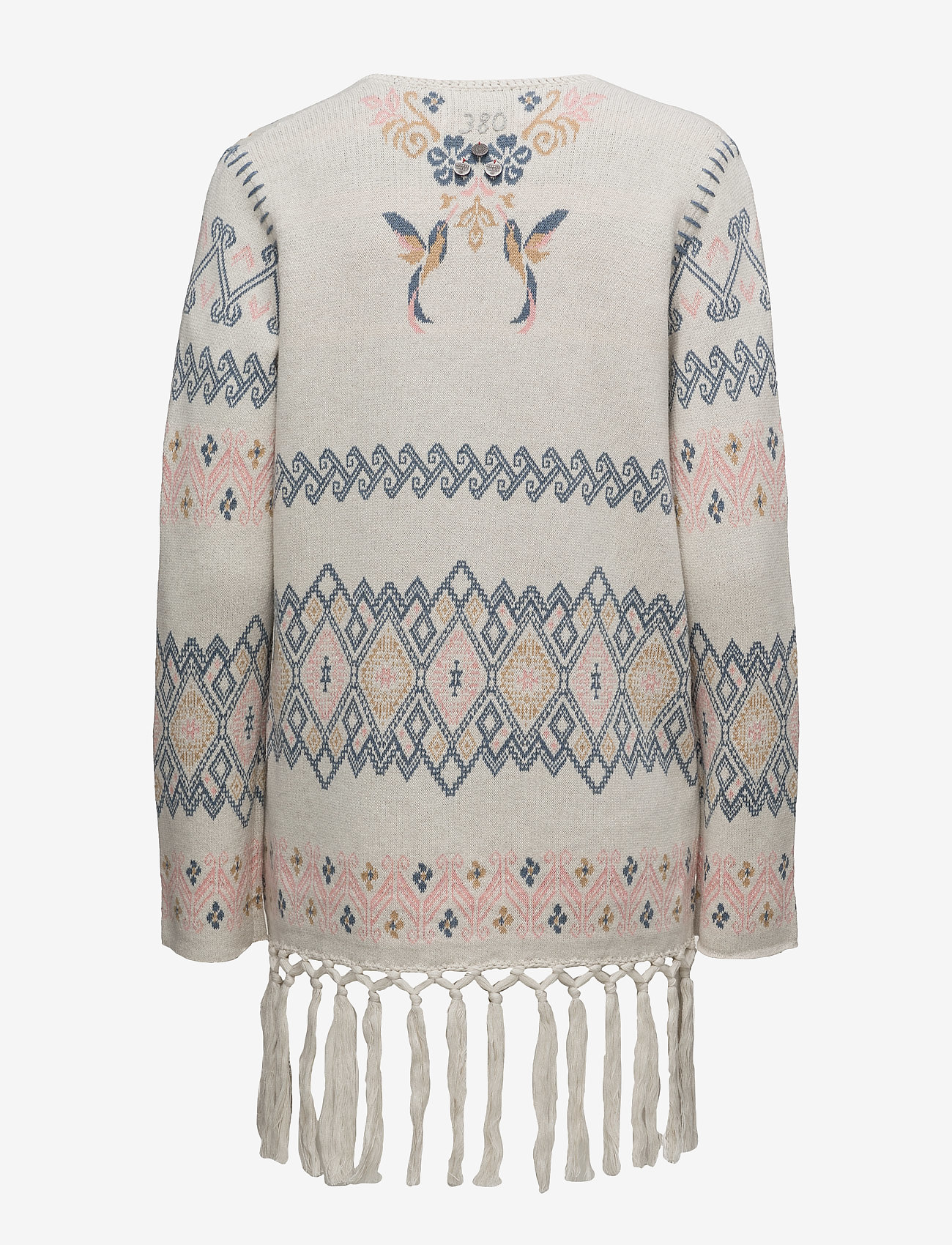 ODD MOLLY - tropical heat wrap cardigan - chalk - 1