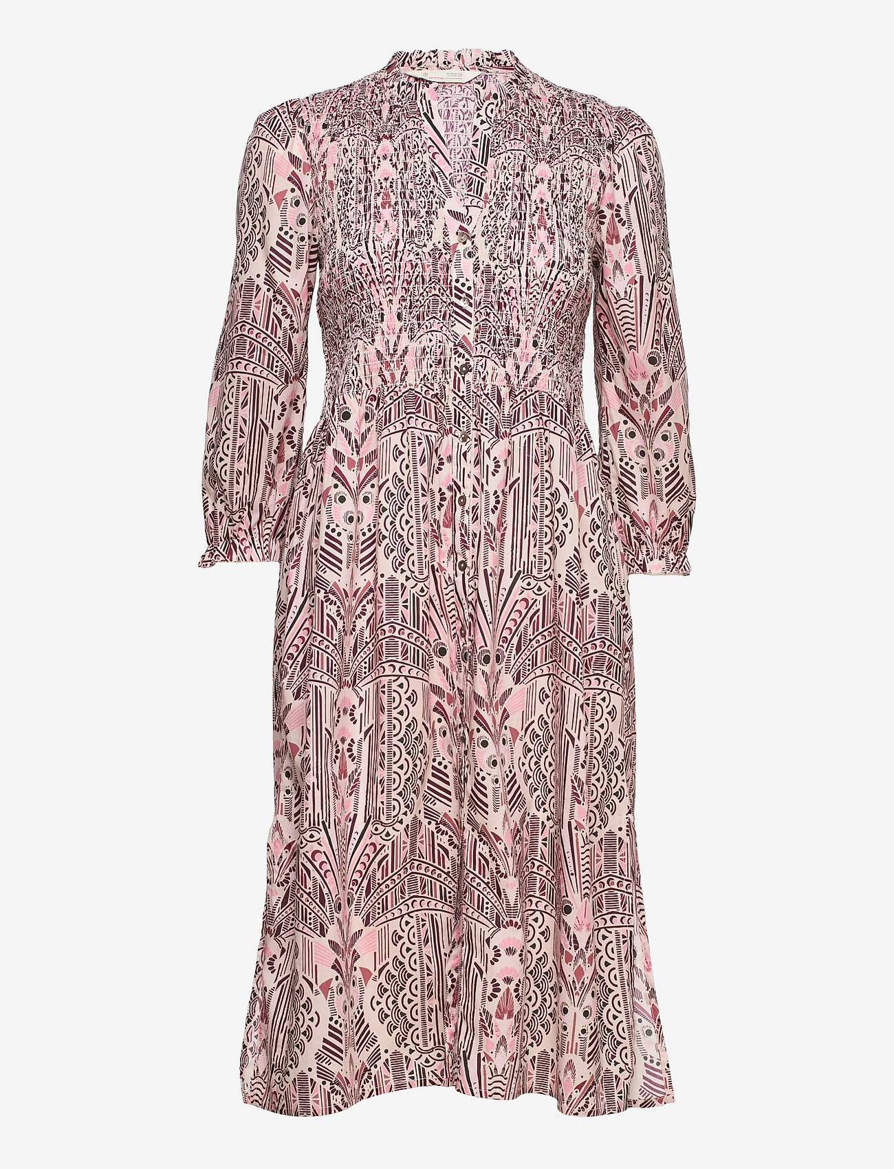 ODD MOLLY - Evelyn Short Dress - light taupe - 0