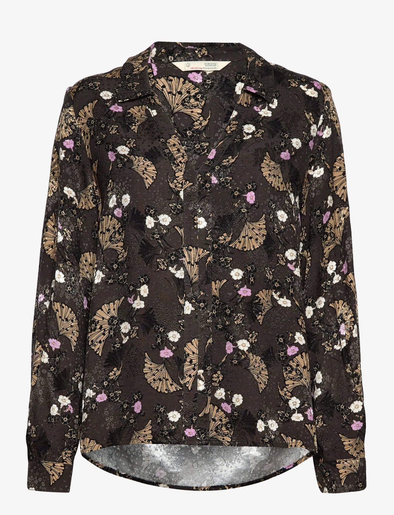 ODD MOLLY - Tiffany Blouse - blouses met lange mouwen - deep asphalt - 0
