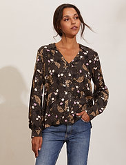 ODD MOLLY - Tiffany Blouse - long-sleeved blouses - deep asphalt - 2