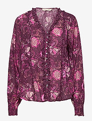 ODD MOLLY - Doreen Blouse - long-sleeved blouses - dark purple - 0