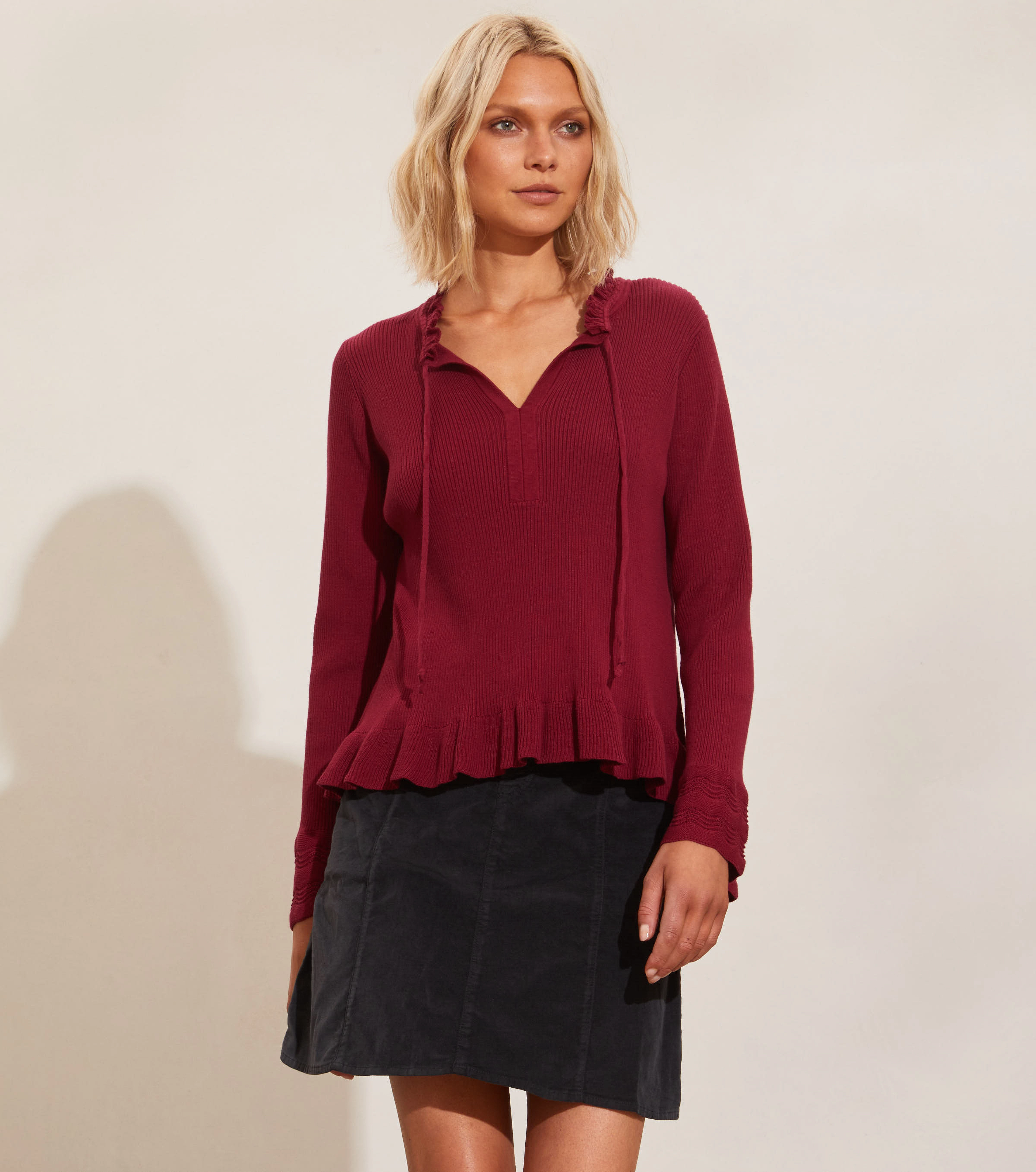ODD MOLLY - Kourtney Top - burned rose - 2