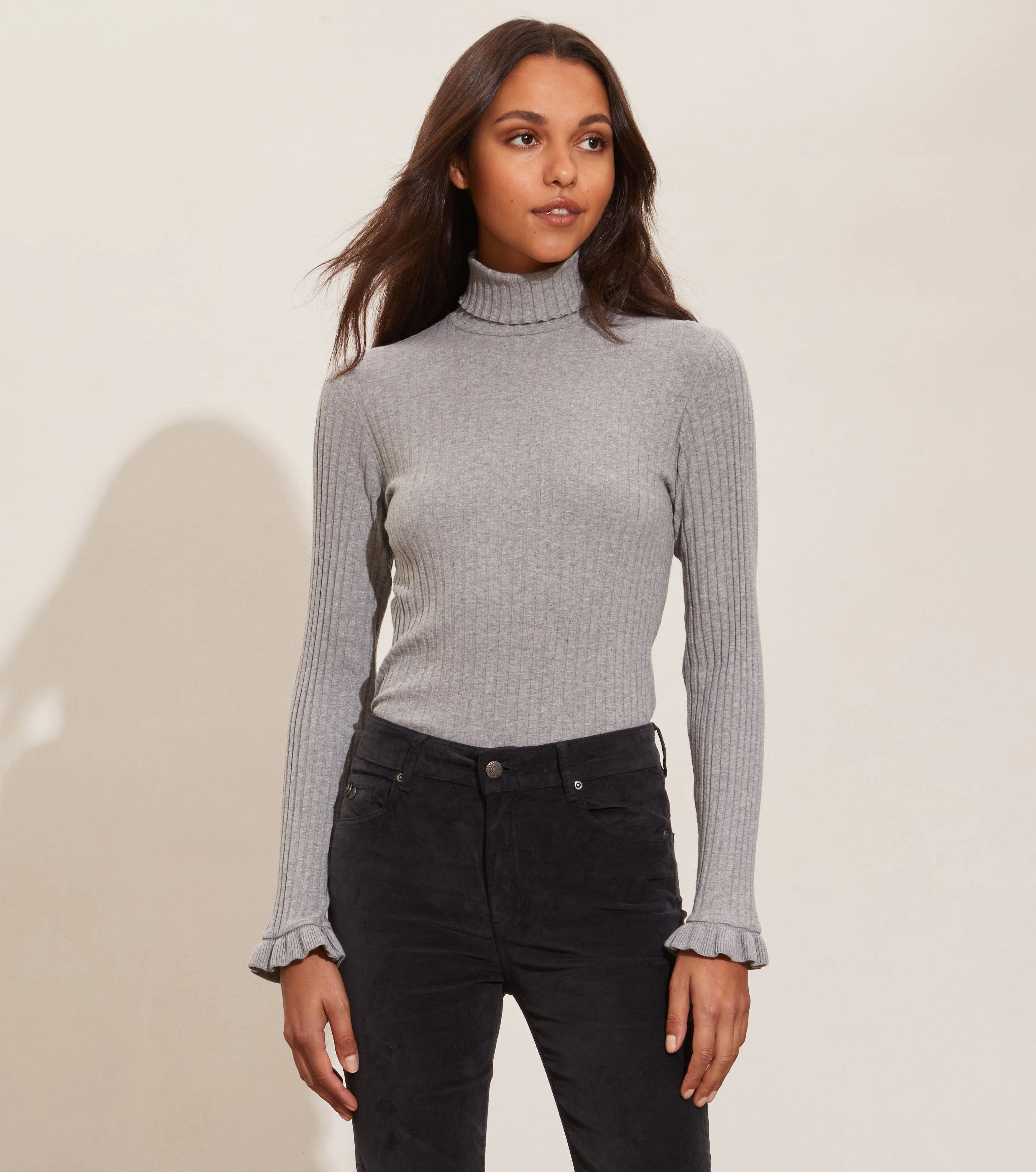 ODD MOLLY - Laila Top - grey melange - 2