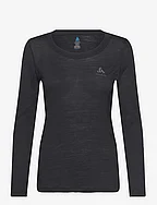 ODLO BL TOP Crew neck l/s MERINO 130 - BLACK