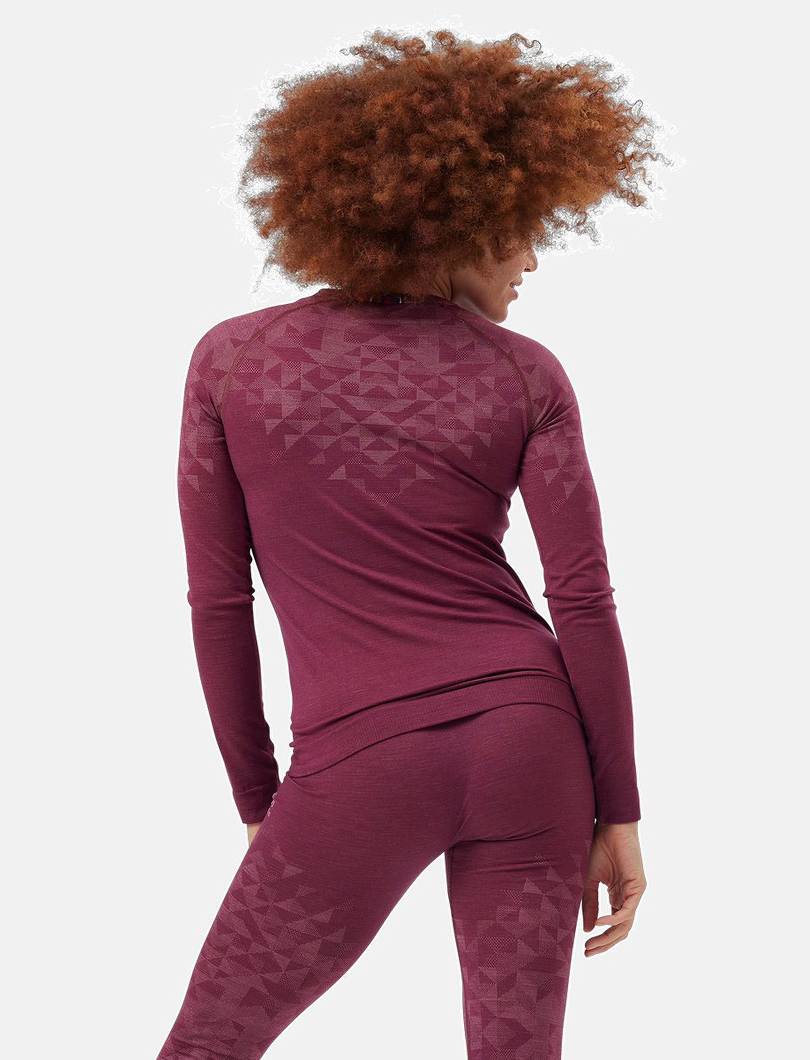 Odlo - ODLO BL TOP crew neck l/s KINSHIP PW 200 - raspberry fudge melange - 4