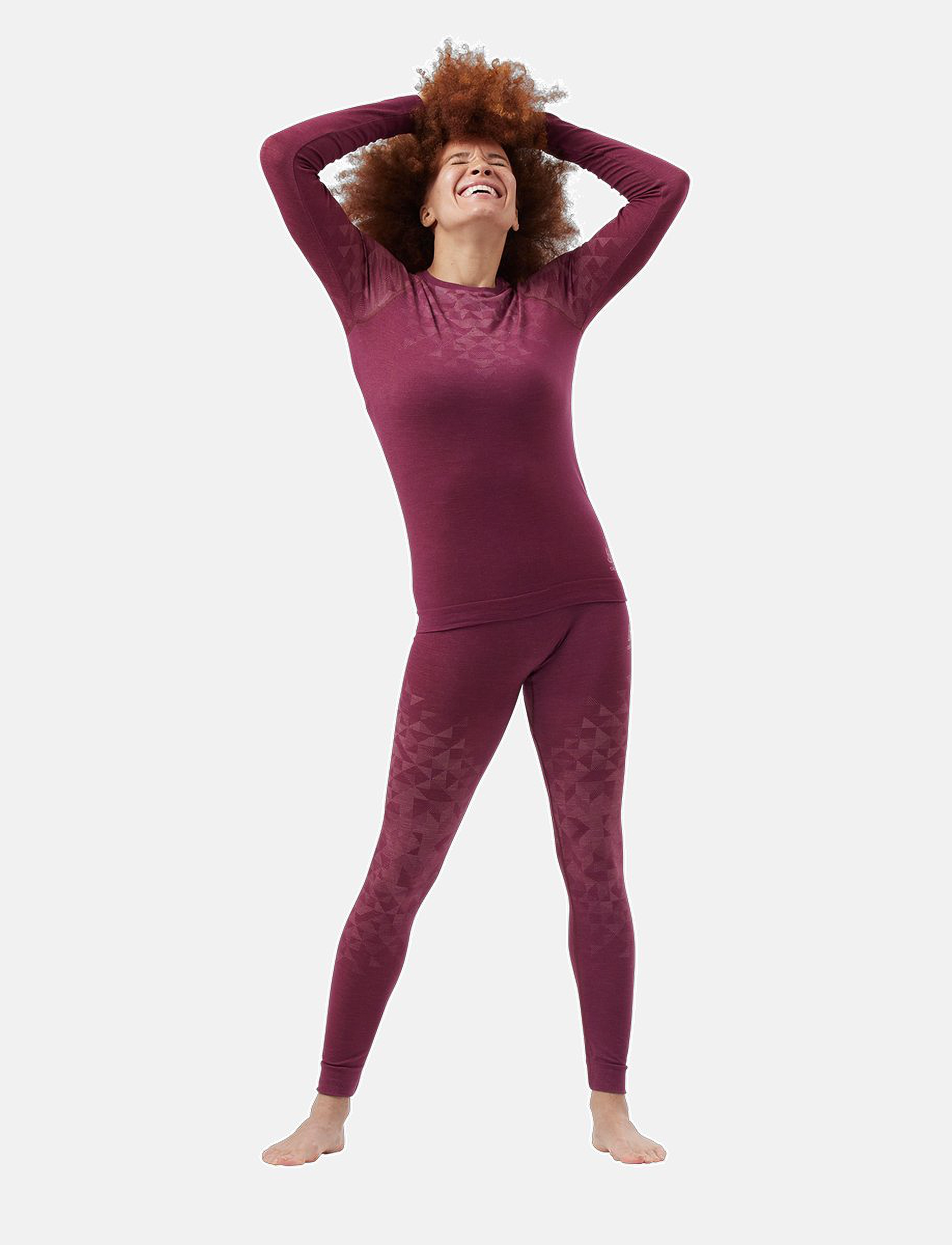 Odlo - ODLO BL TOP crew neck l/s KINSHIP PW 200 - raspberry fudge melange - 5