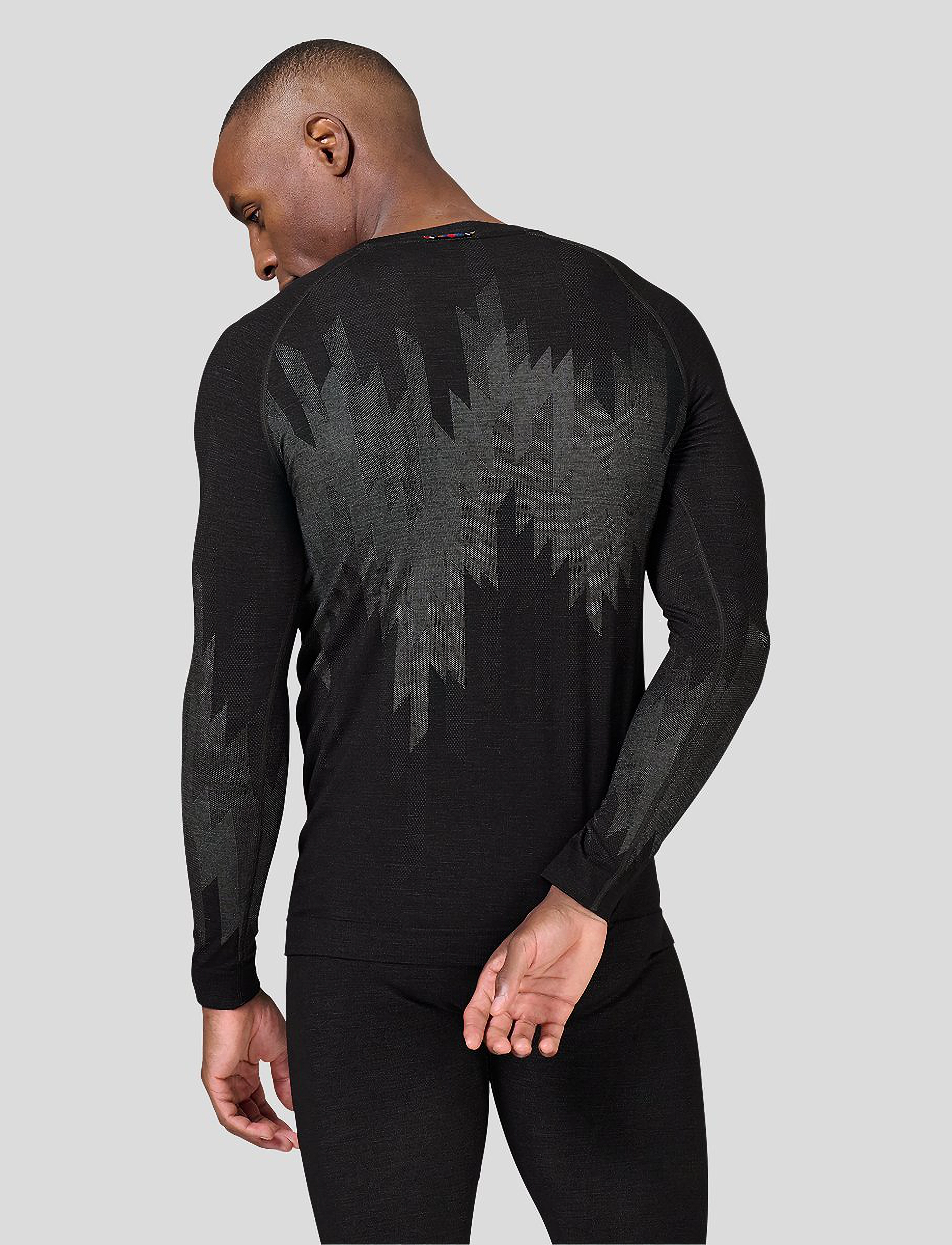 Odlo - ODLO BL TOP crew neck l/s KINSHIP PW 200 - black melange - 4