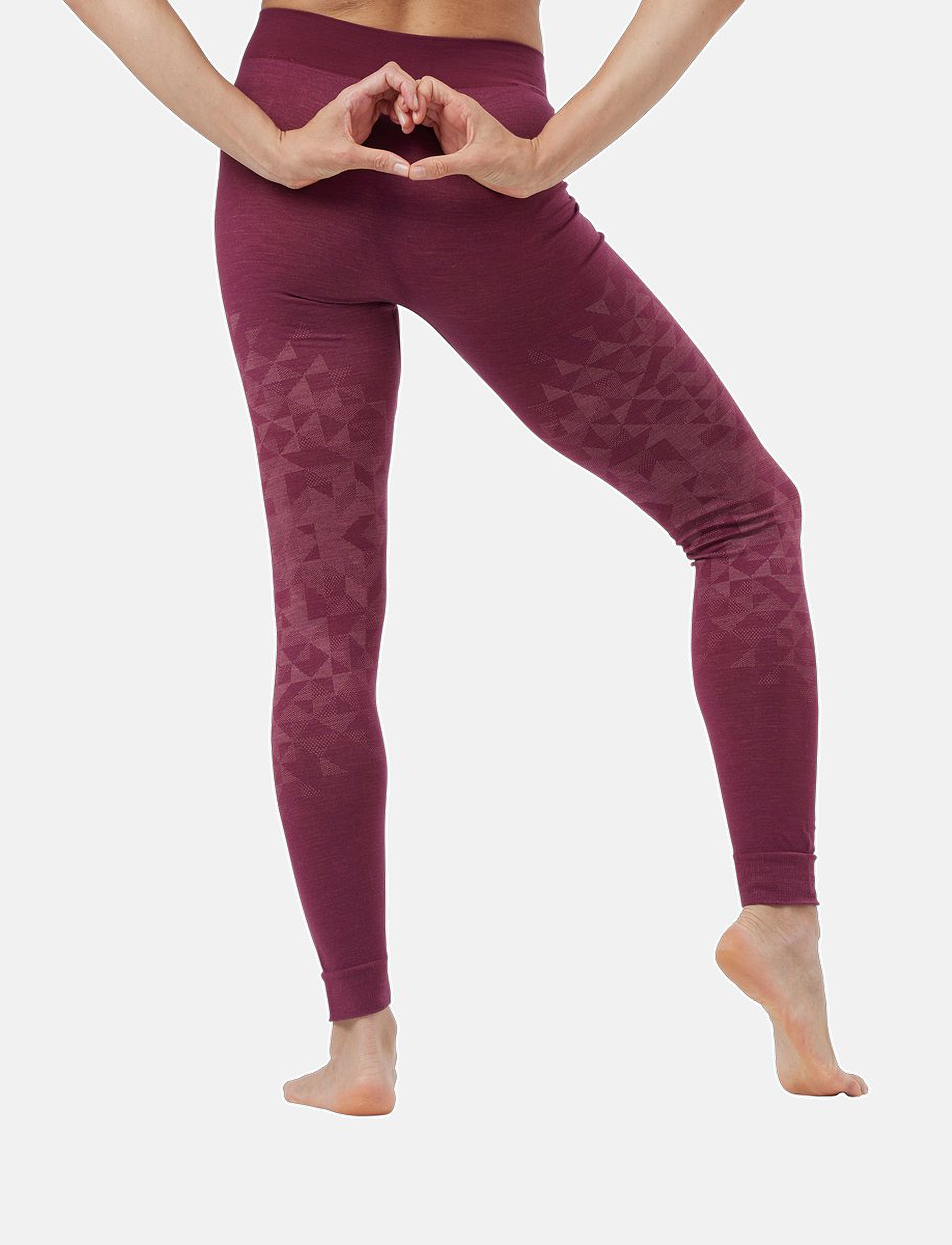 Odlo - ODLO BL BOTTOM long KINSHIP PW 200 - raspberry fudge melange - 3