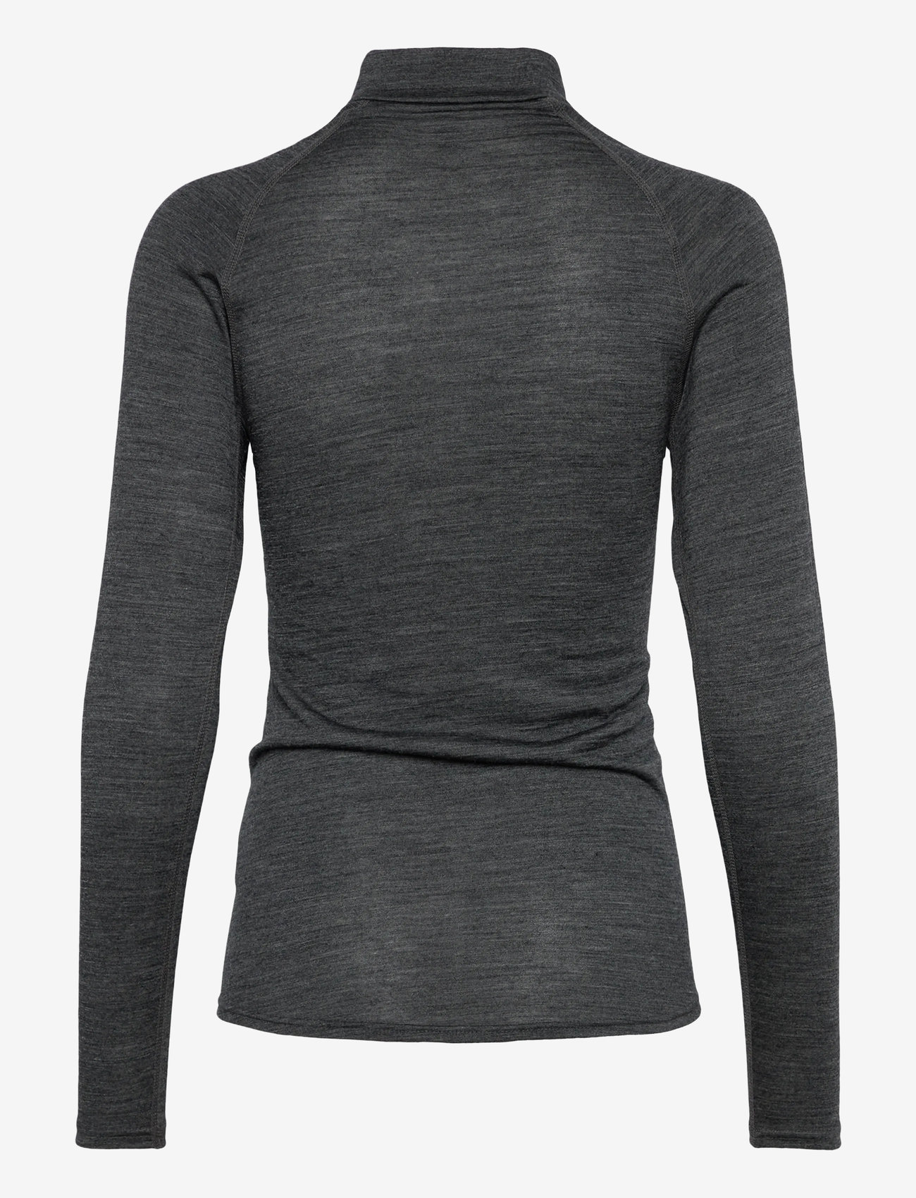 Odlo - ODLO W BL TOP turtle neck l/s half zip NATURAL - underställströjor - grey melange - dark grey melange - 2