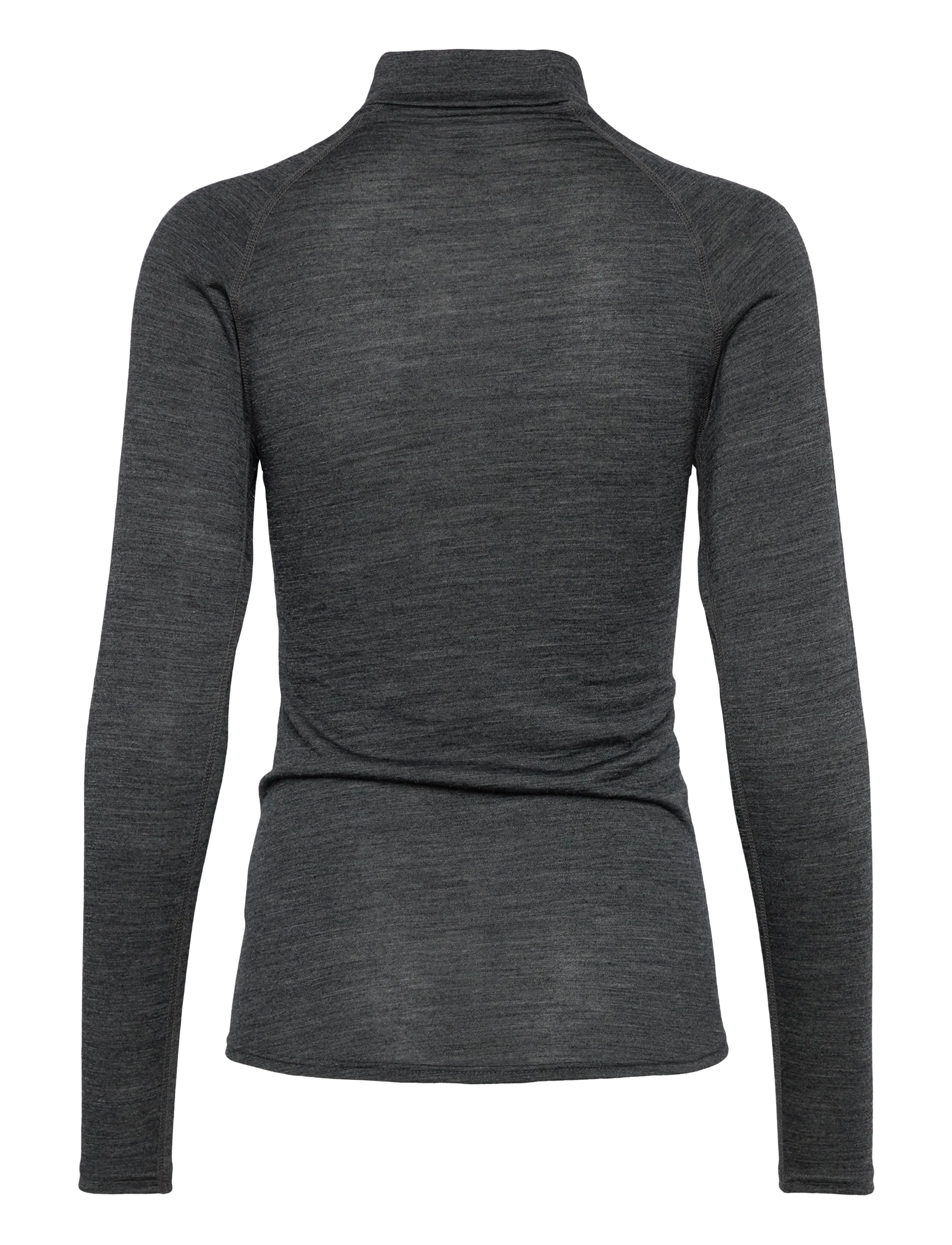 Odlo - Odlo Natural Performance Pw 150 Bl Top Turtle Neck L/S Half Zip - baselayer overdele - grey melange - dark grey melange - 2