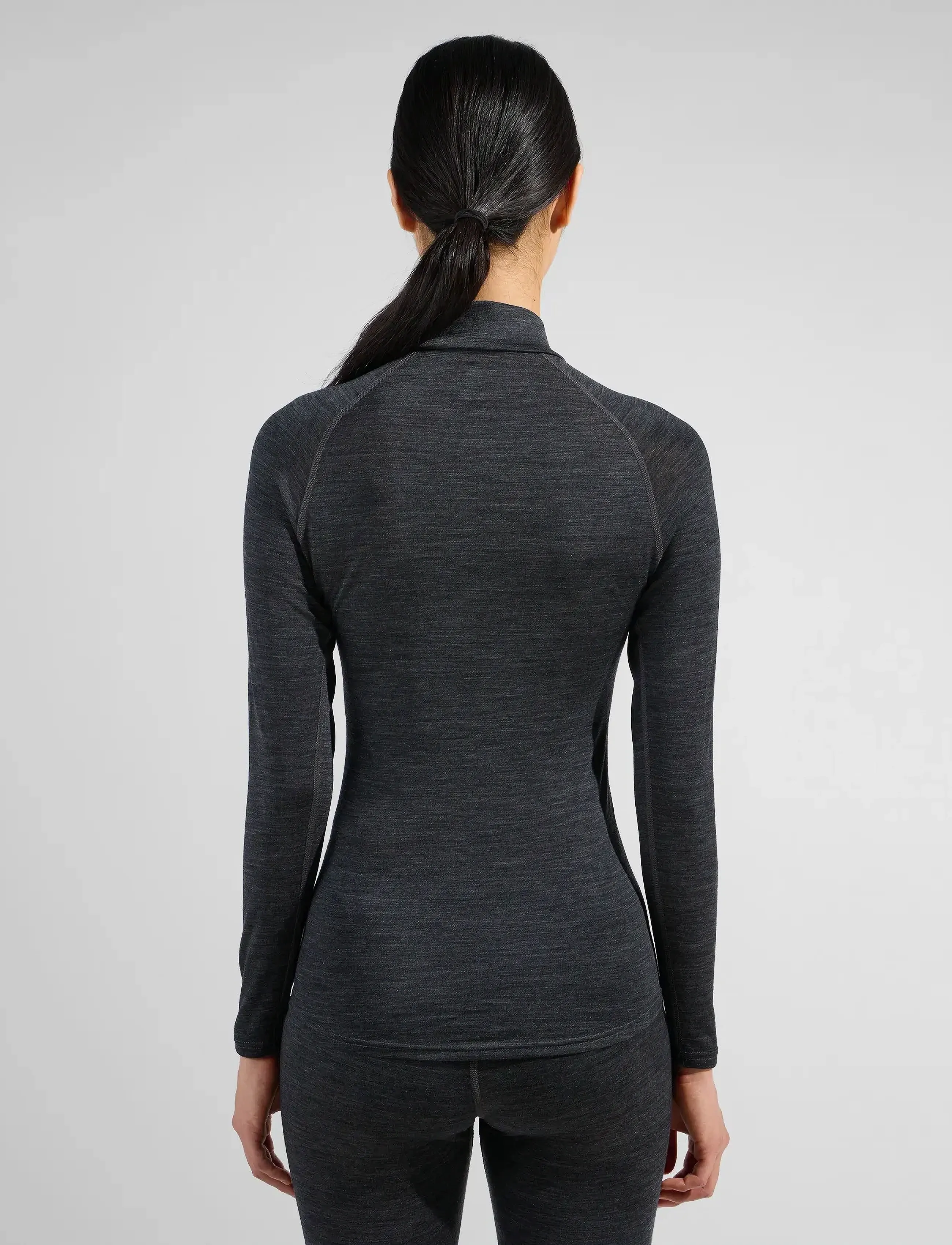 Women's Tn L/S Halfzip Natural Provincial Blue Dark Sapphire Melange 2