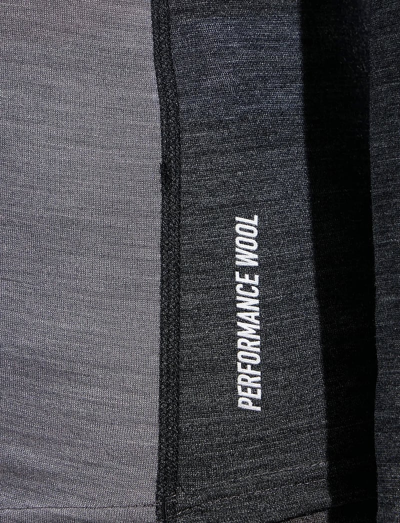 Odlo - ODLO W BL TOP turtle neck l/s half zip NATURAL - underställströjor - grey melange - dark grey melange - 5