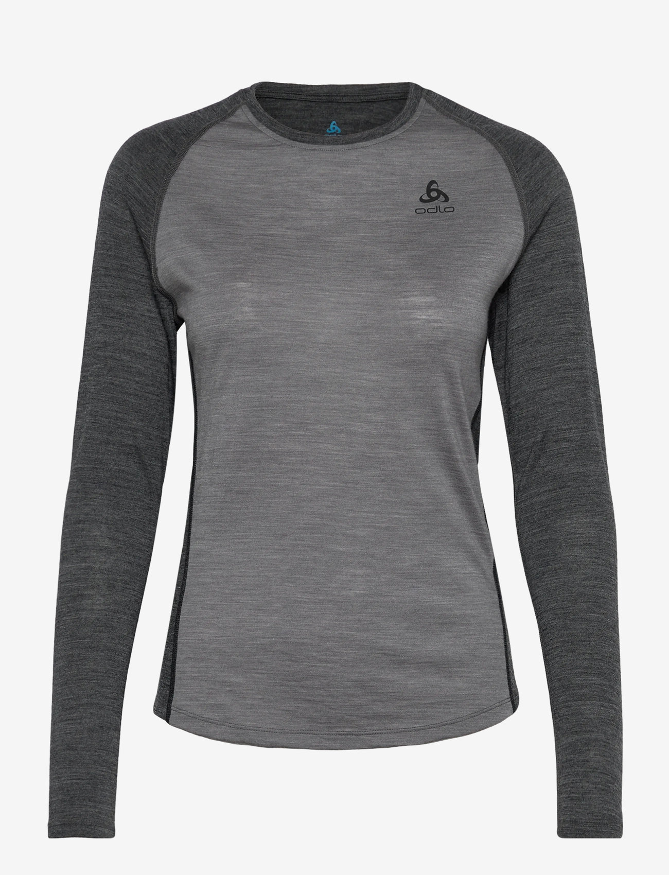 Odlo - Odlo Natural Performance Pw 150 Bl Top Crew Neck L/S - langærmede overdele - grey melange - dark grey melange - 1