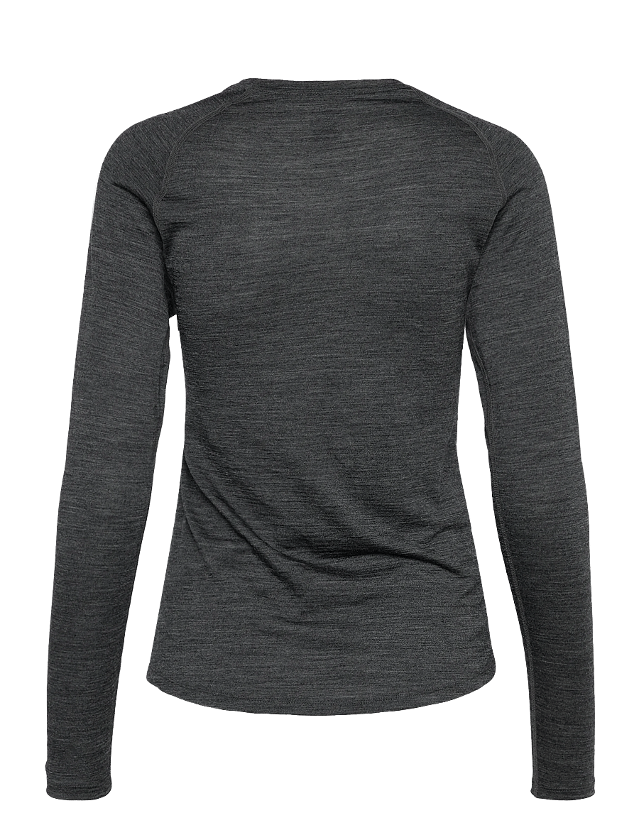 Odlo - Odlo Natural Performance Pw 150 Bl Top Crew Neck L/S - alussärgid ja t-särgid - grey melange - dark grey melange - 2