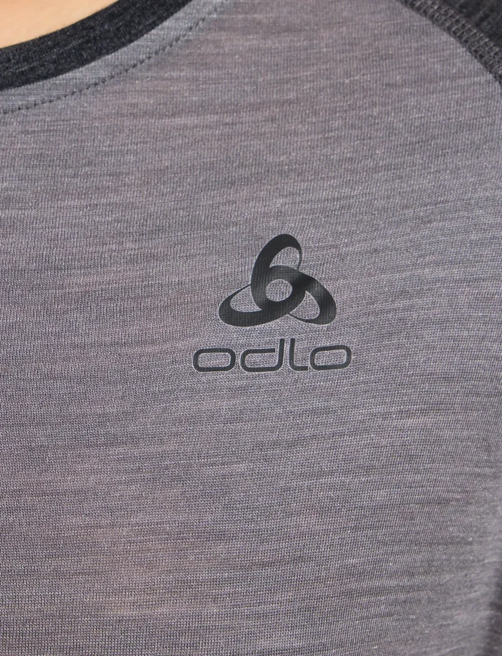 Odlo - ODLO W BL TOP crew neck l/s NATURAL PERFORMANCE - långärmade tröjor - grey melange - dark grey melange - 4