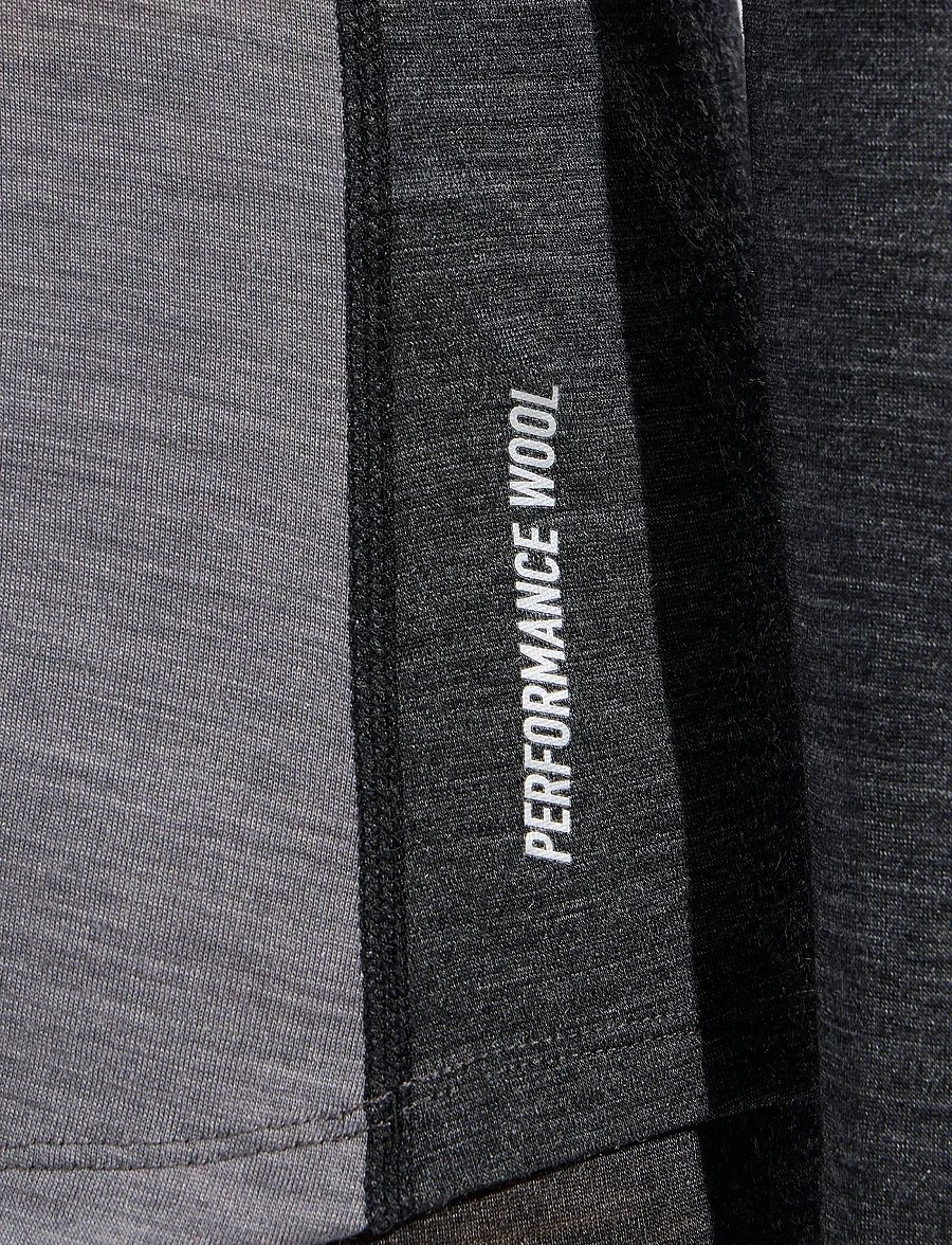 Odlo - Odlo Natural Performance Pw 150 Bl Top Crew Neck L/S - alussärgid ja t-särgid - grey melange - dark grey melange - 5