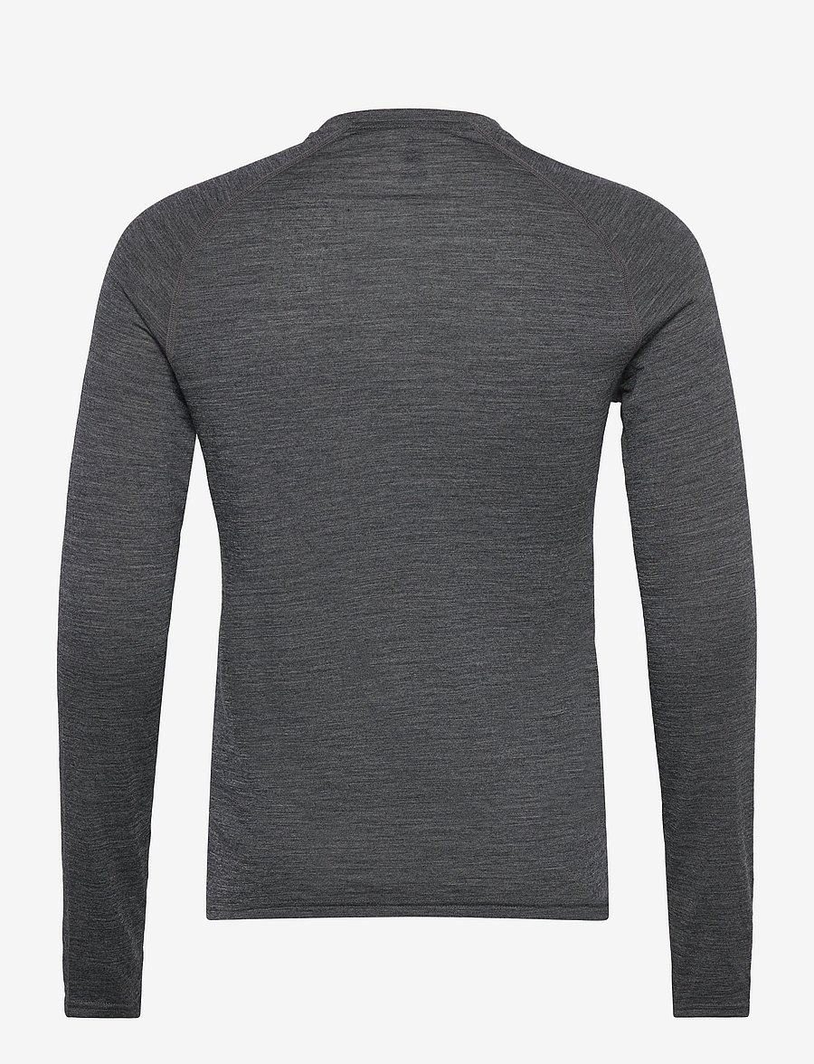 Odlo - Odlo Natural Performance Pw 150 Bl Top Crew Neck L/S - grey melange - dark grey melange - 1