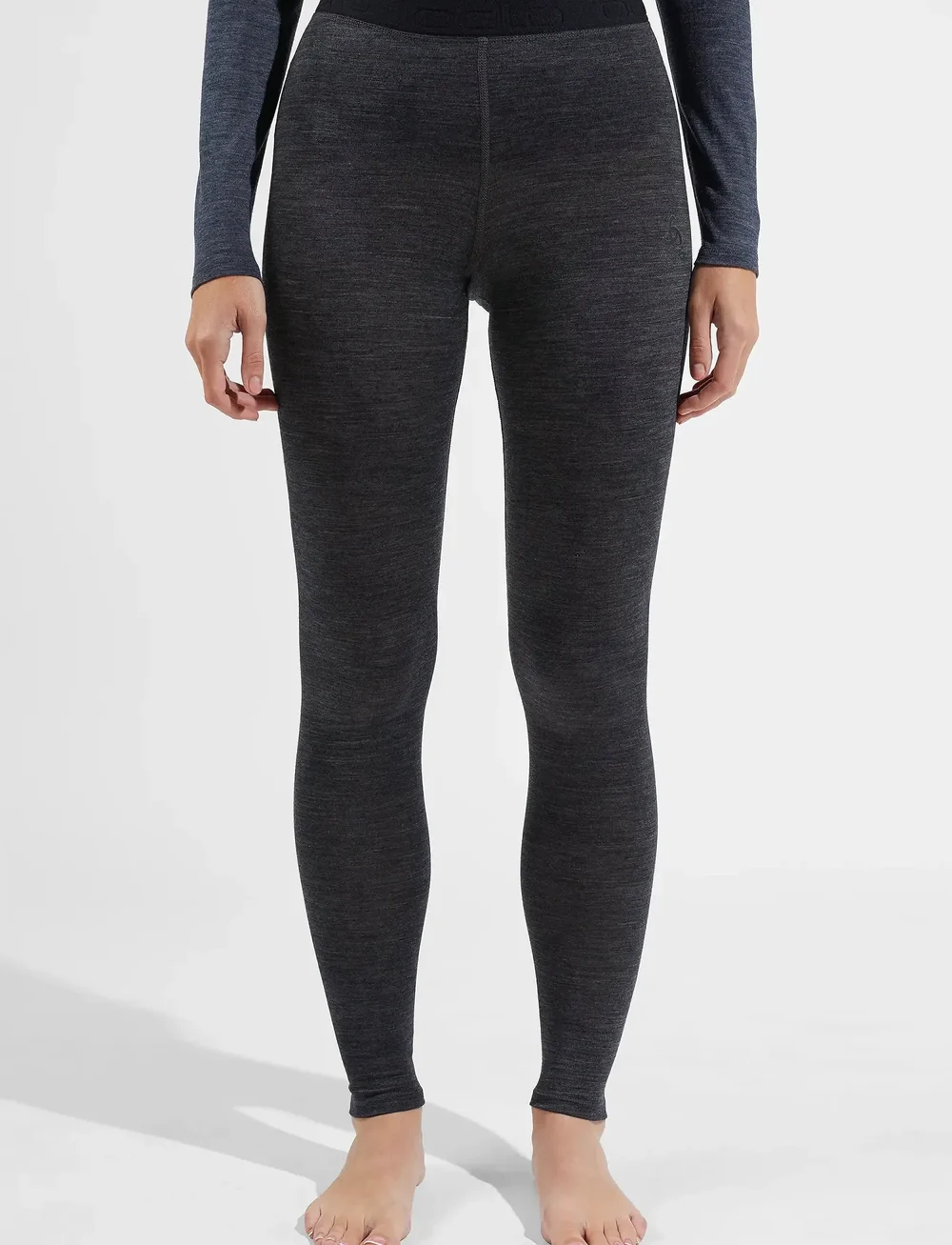 Odlo - Odlo Natural Performance Pw 150 Bl Bottom Long - aluskihina kantavad püksid - dark grey melange - 0