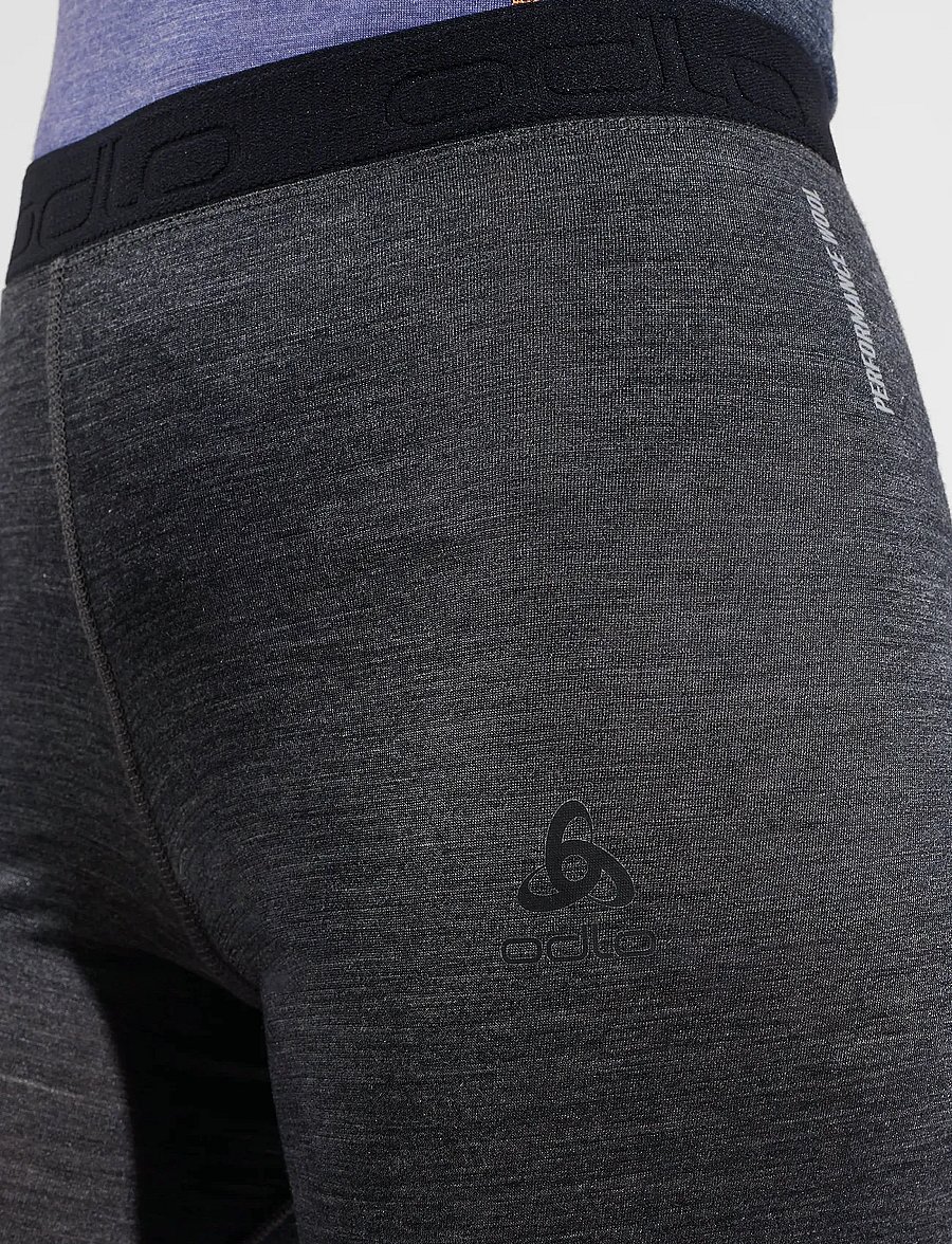 Odlo - Odlo Natural Performance Pw 150 Bl Bottom Long - grunnfatnaður - dark grey melange - 4