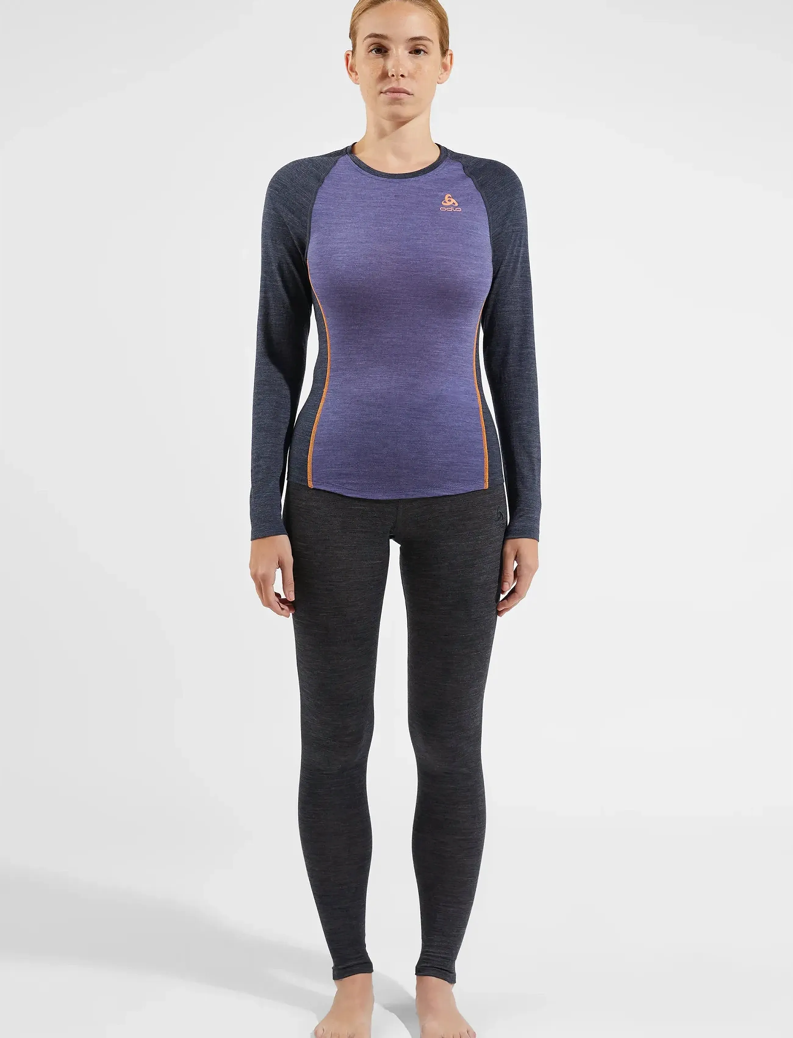 Odlo - Odlo Natural Performance Pw 150 Bl Bottom Long - grunnfatnaður - dark grey melange - 5