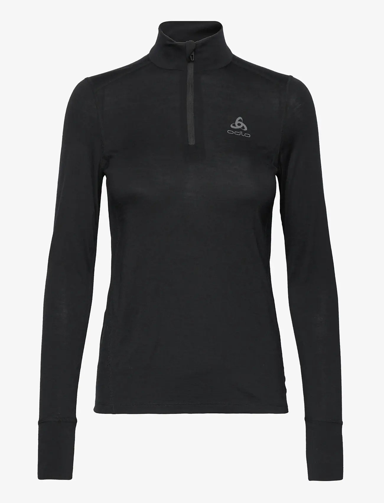 Odlo - Odlo Merino 200 Bl Top Turtle Neck L/S Half Zip - funktionsunterwäsche - oberteile - black - 1