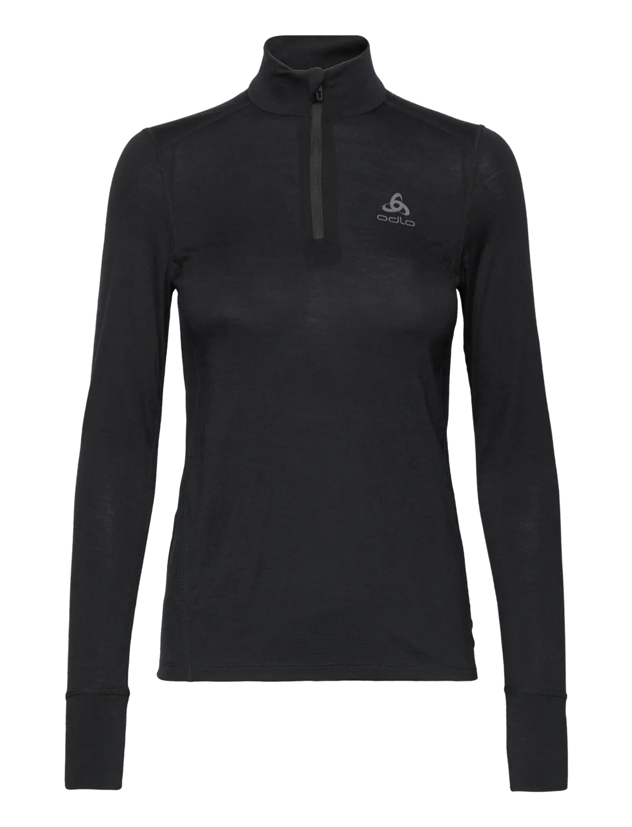 Odlo Odlo Merino 200 Bl Top Turtle Neck L/S Half Zip - Base layer tops - BLACK / black