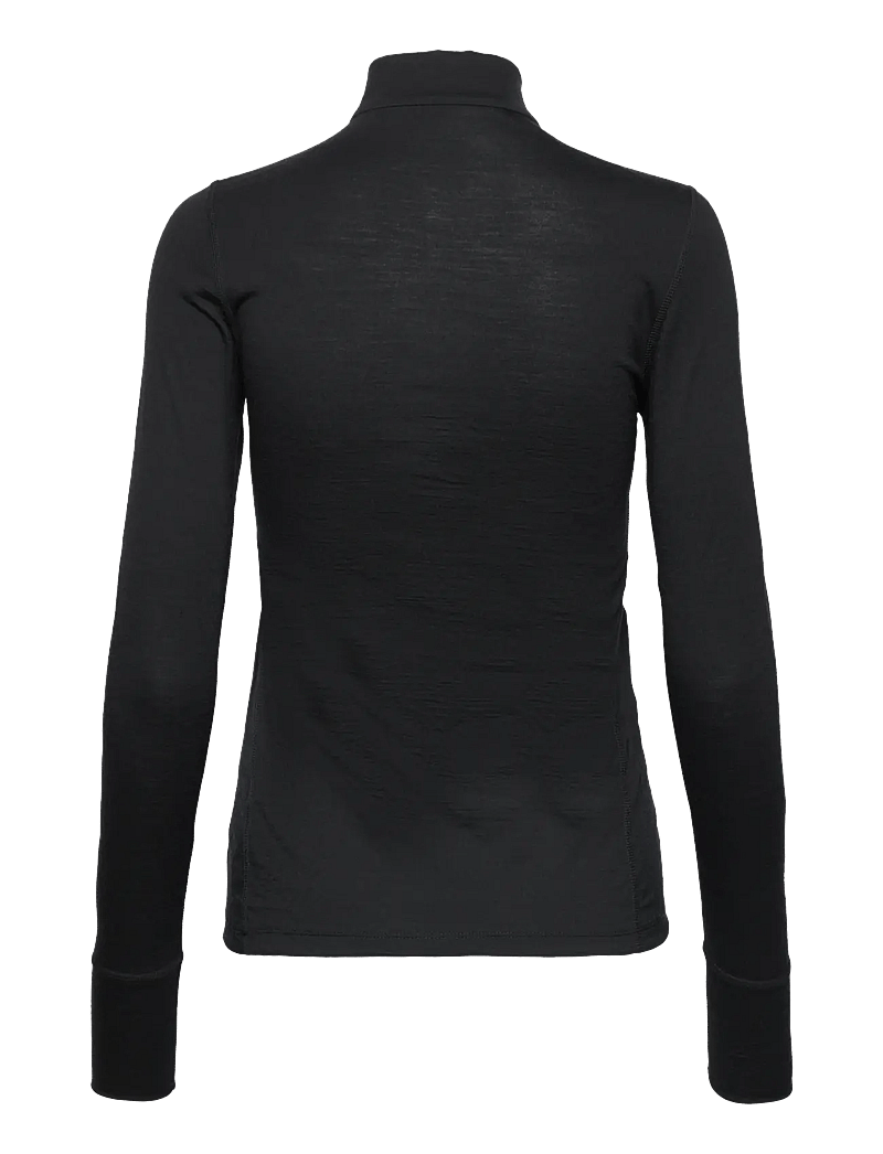 Odlo - Odlo Merino 200 Bl Top Turtle Neck L/S Half Zip - funktionsunterwäsche - oberteile - black - 2