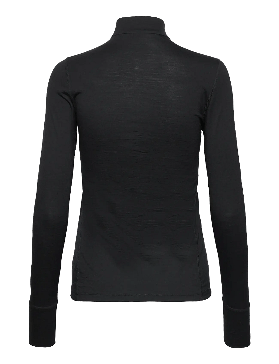 Odlo - Odlo Merino 200 Bl Top Turtle Neck L/S Half Zip - black - 2