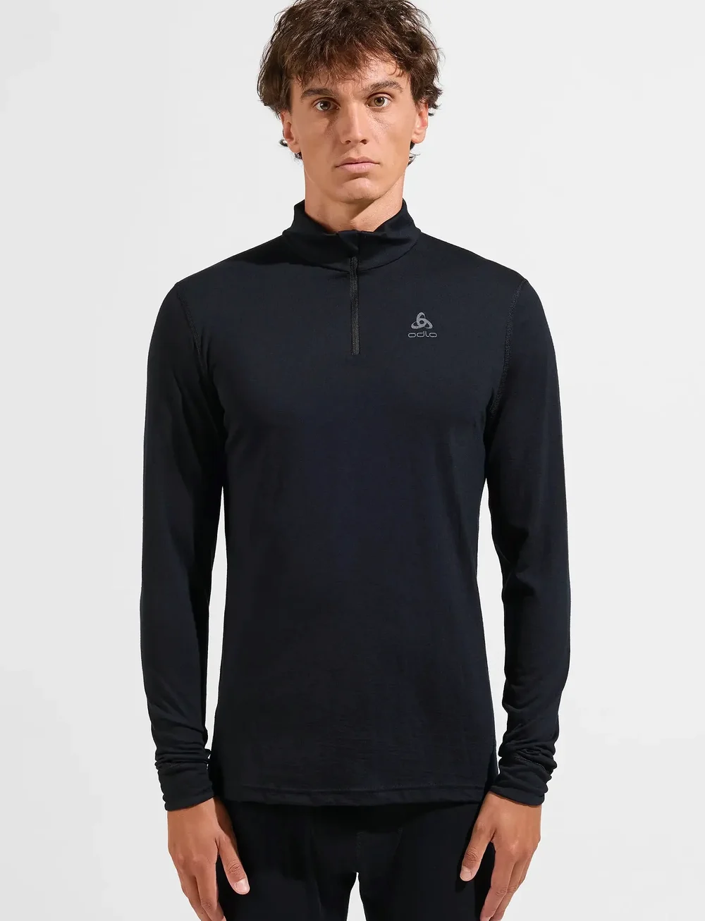 Odlo - Odlo Bl Top Turtle Neck L/S Half Zip Merino 200 - funktionsunterwäsche - oberteile - black - 0