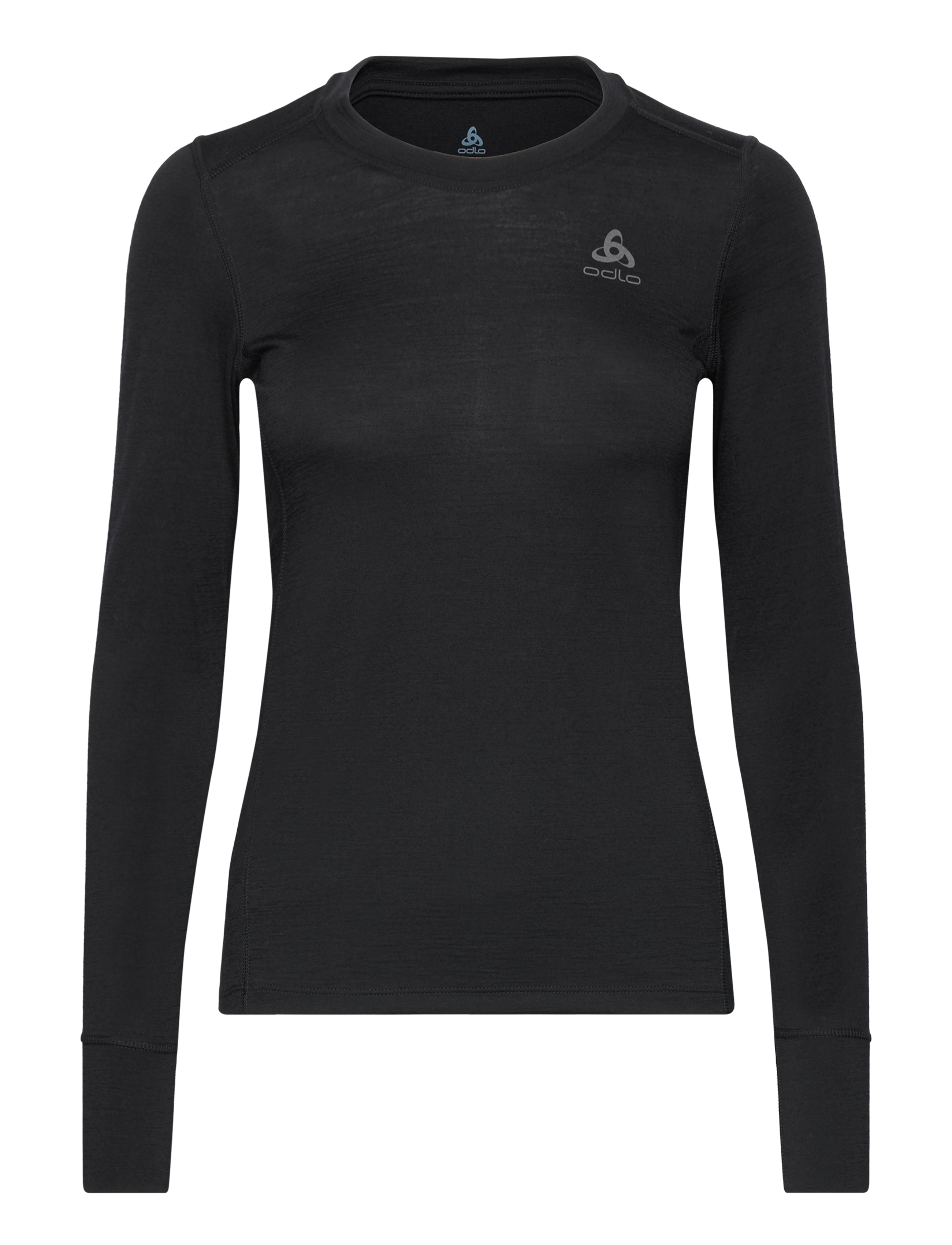 Odlo BL TOP crew neck l/s MERINO 200 - Tøj - BLACK / black