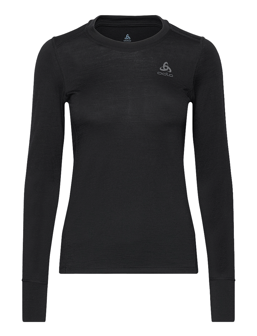 Odlo - BL TOP crew neck l/s MERINO 200 - baselayer overdele - black - 1
