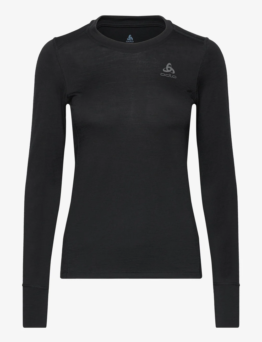 Odlo - Odlo Merino 200 Bl Top Crew Neck L/S - aluskihina kantavad alussärgid - black - 1