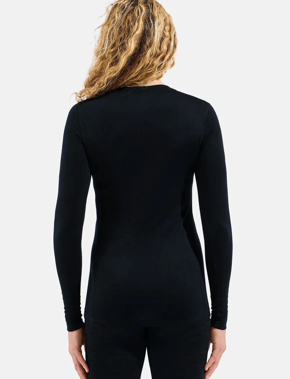 Odlo - Odlo Merino 200 Bl Top Crew Neck L/S - aluskihina kantavad alussärgid - black - 3
