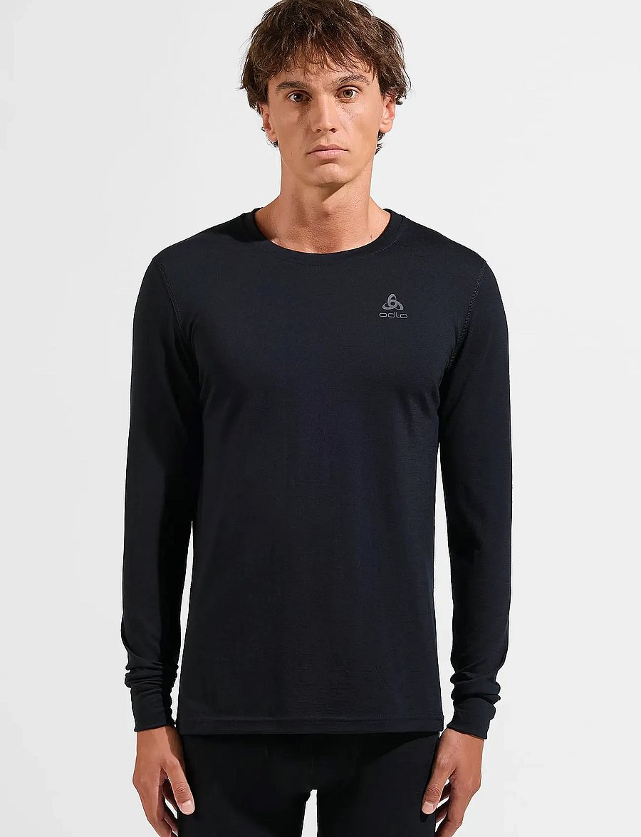 Odlo - BL TOP crew neck l/s MERINO 200 - black - 0