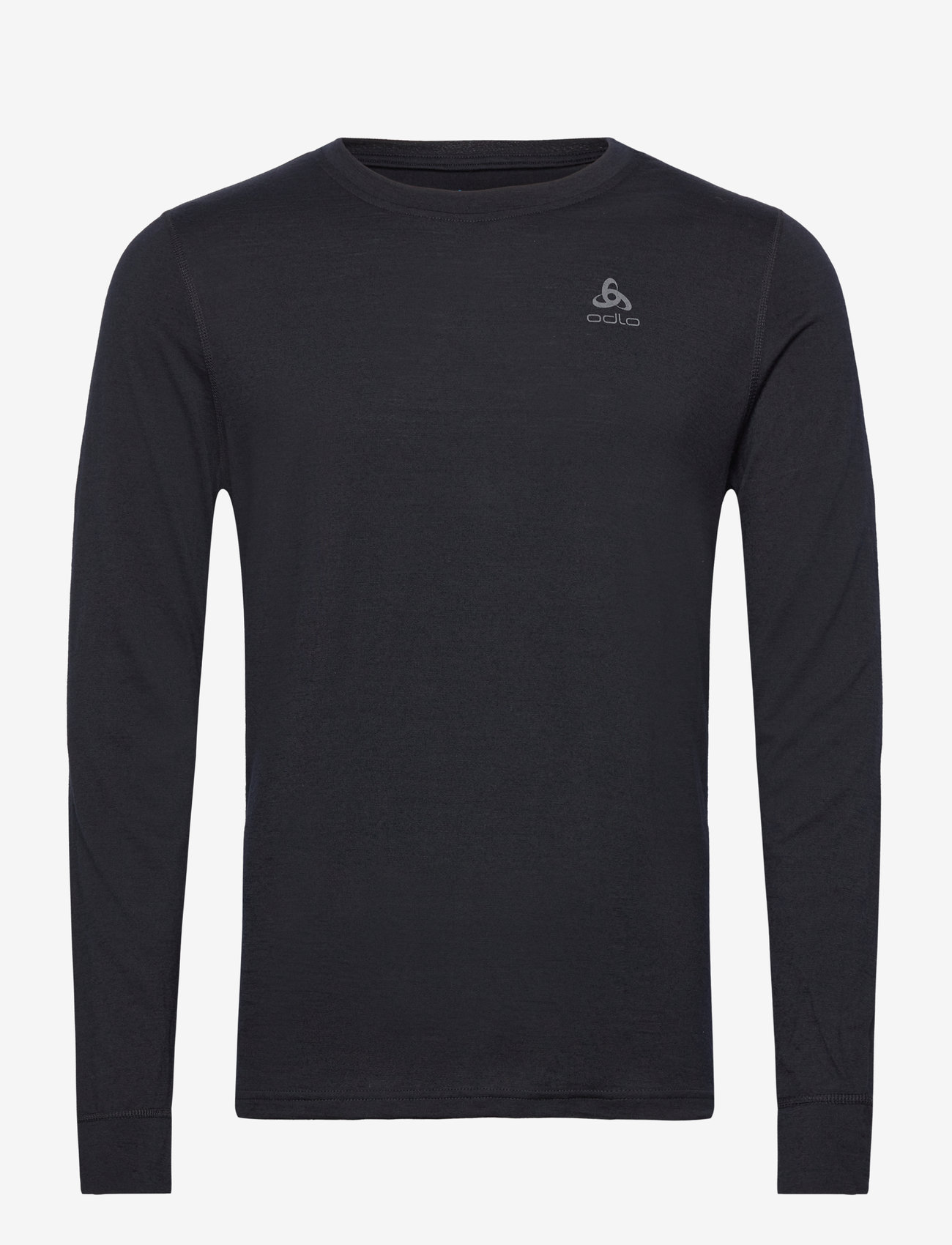 Odlo - Odlo Merino 200 Bl Top Crew Neck L/S - aluskihina kantavad alussärgid - black - 1